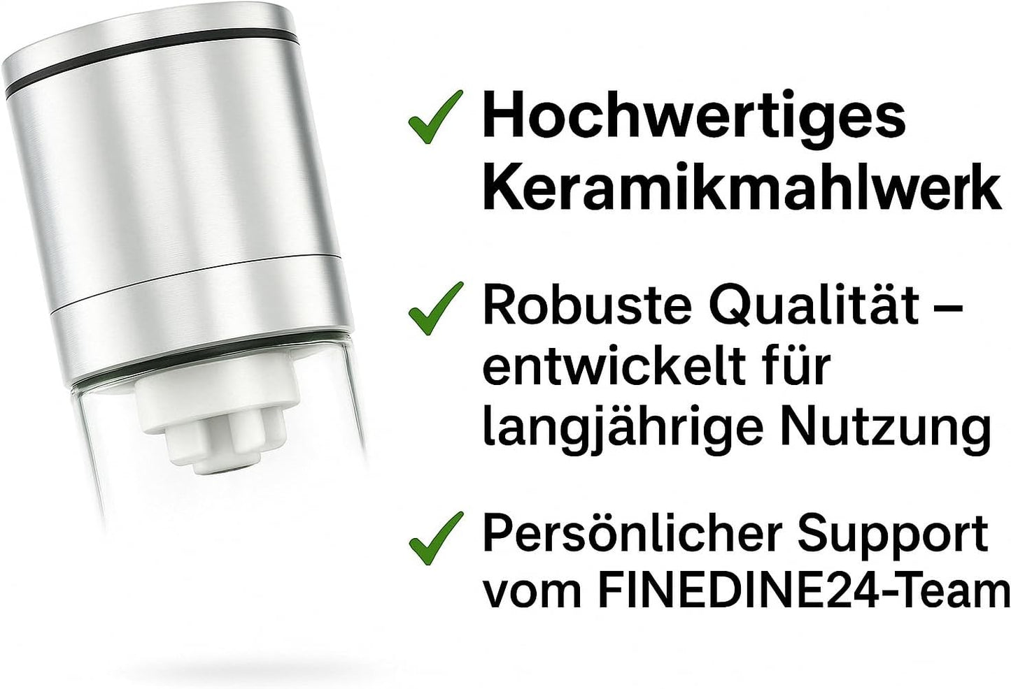 Vallendorf - Gewürzmühlenset 2in1, Salzmühle, Pfeffermühle, Elegance Steel (Edelstahl)