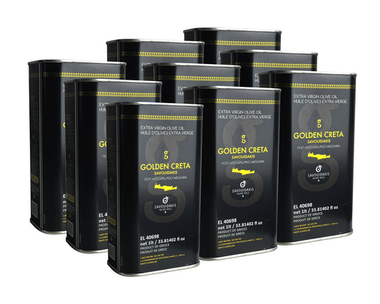 Golden Creta, natives Olivenöl extra aus Kreta 9x1 Liter Kanister -  frische Ernte