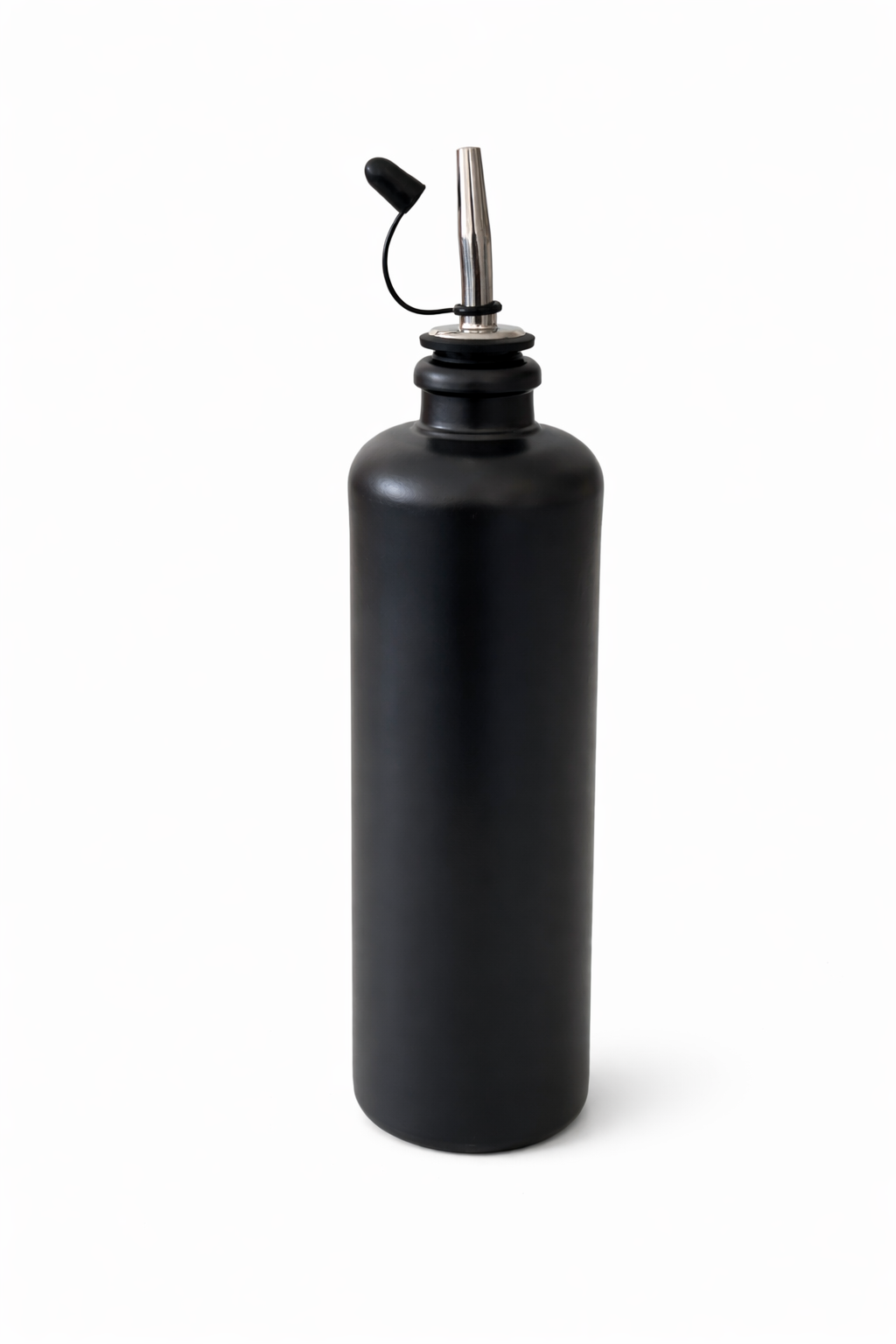 aufbewahrung ölflaschen Schwarze Ölflasche 500ml – Matt Edelstahl Ölspender mit Tropffreiem Au –  OREA-FEINKOST