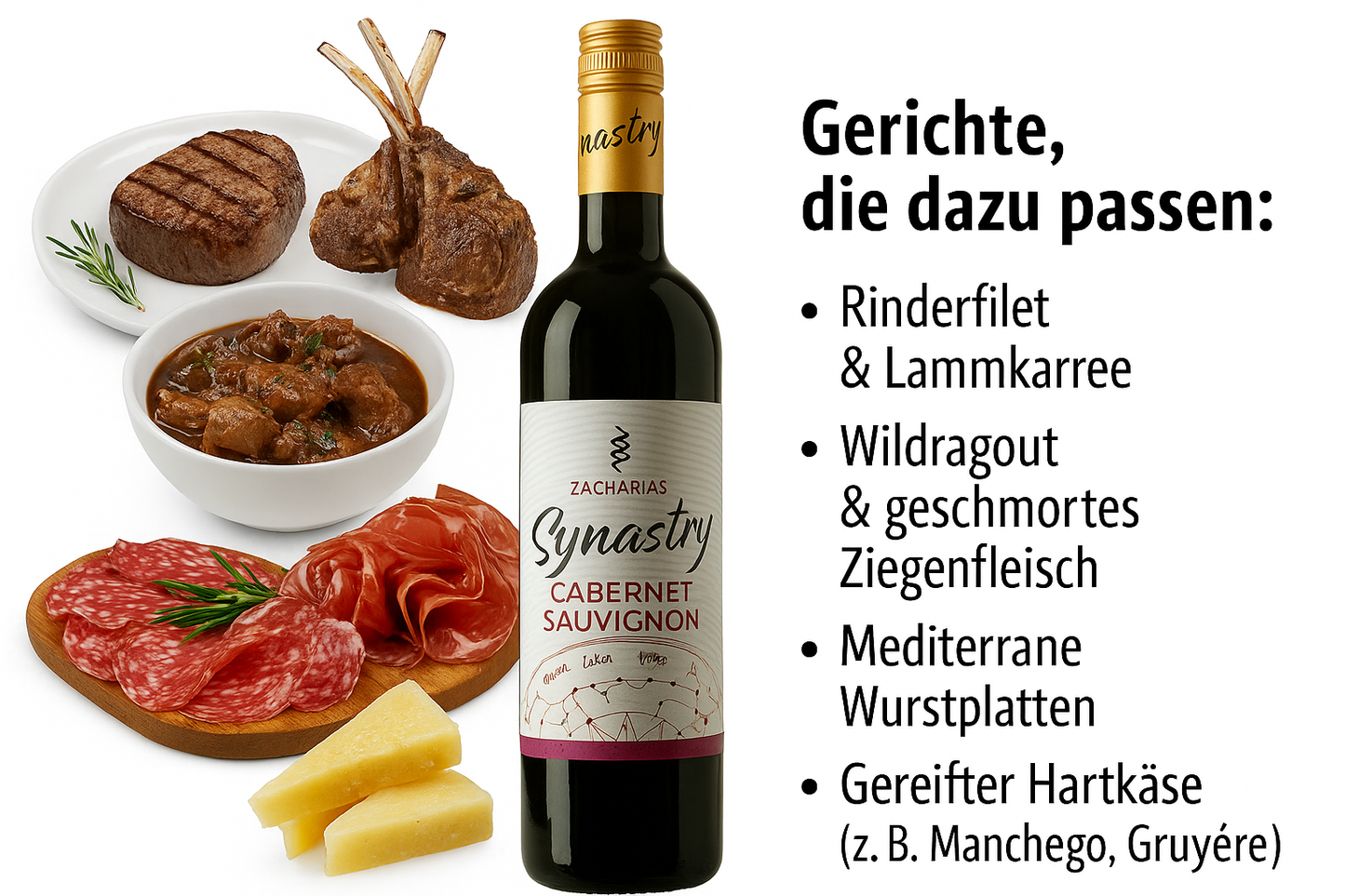 Zacharias Cabernet Sauvignon Wein - griechischer Rotwein 750ml