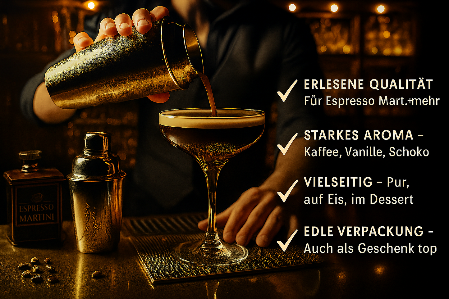 Le Pont Kaffelikör 700ml – Hochwertiger Kaffeelikör für Espresso Martini & edle Cocktails | Vollmundig & aromatisch