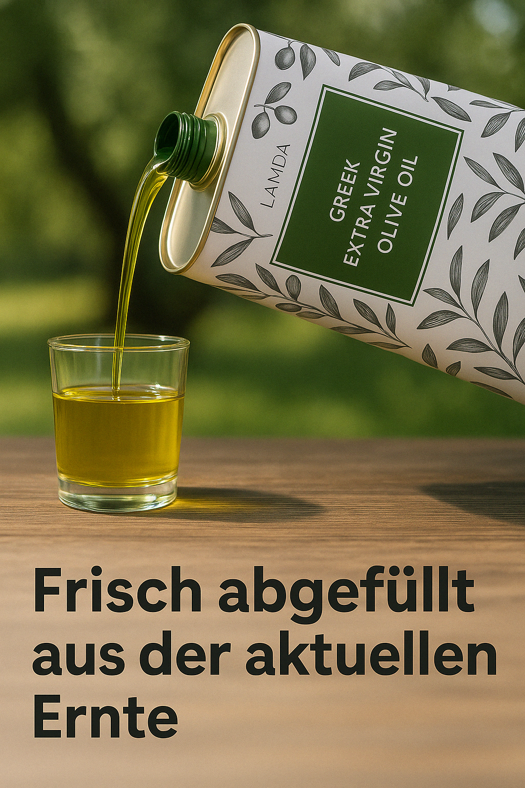 Lamda Estate Griechisches Olivenöl 5 L – Extra Nativ – 100 % Koroneiki – Kaltgepresst aus dem Peloponnes