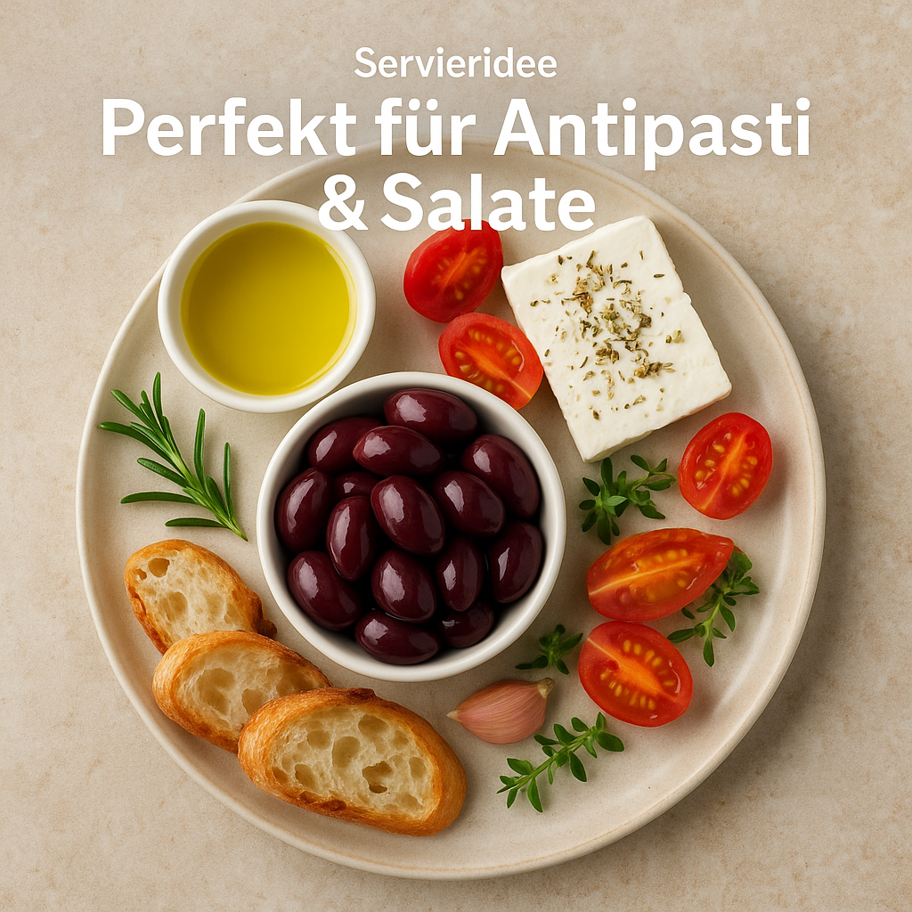 Kreta Olivenöl 1L + Kalamata Oliven 250g gratis | Probierset für Griechischen Bauernsalat | Extra Nativ, Kaltgepresst