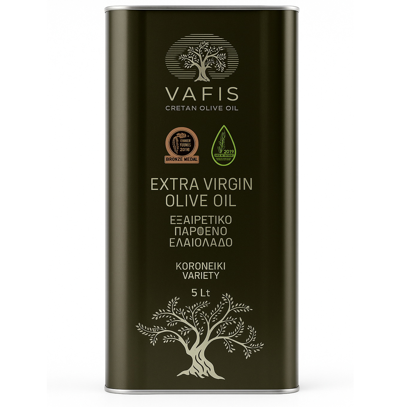 VAFIS griechisches Olivenöl 5L – 100 % Koroneiki aus Kreta – Frische Ernte - extra nativ