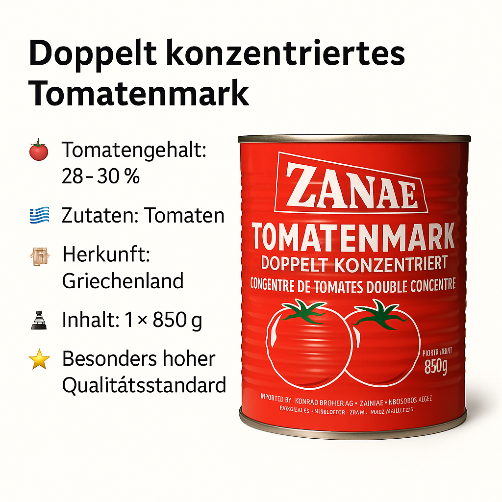 ZANAE Tomatenmark doppelt konzentriert 850g