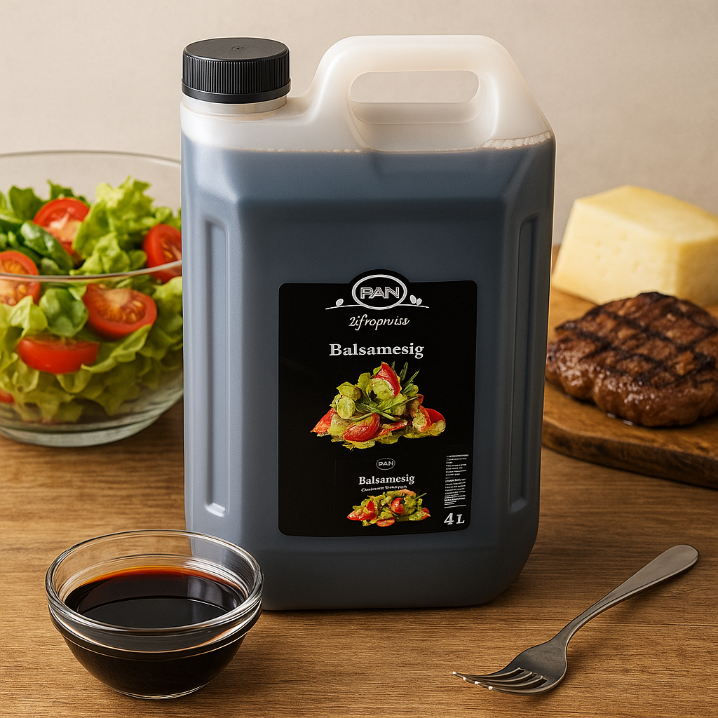 Balsamico Essig Dunkel 4 L – Aceto Balsamico aus Griechenland – Ohne Zuckerzusatz – 100 % Natürlich – Für Salate, Marinaden & Küche