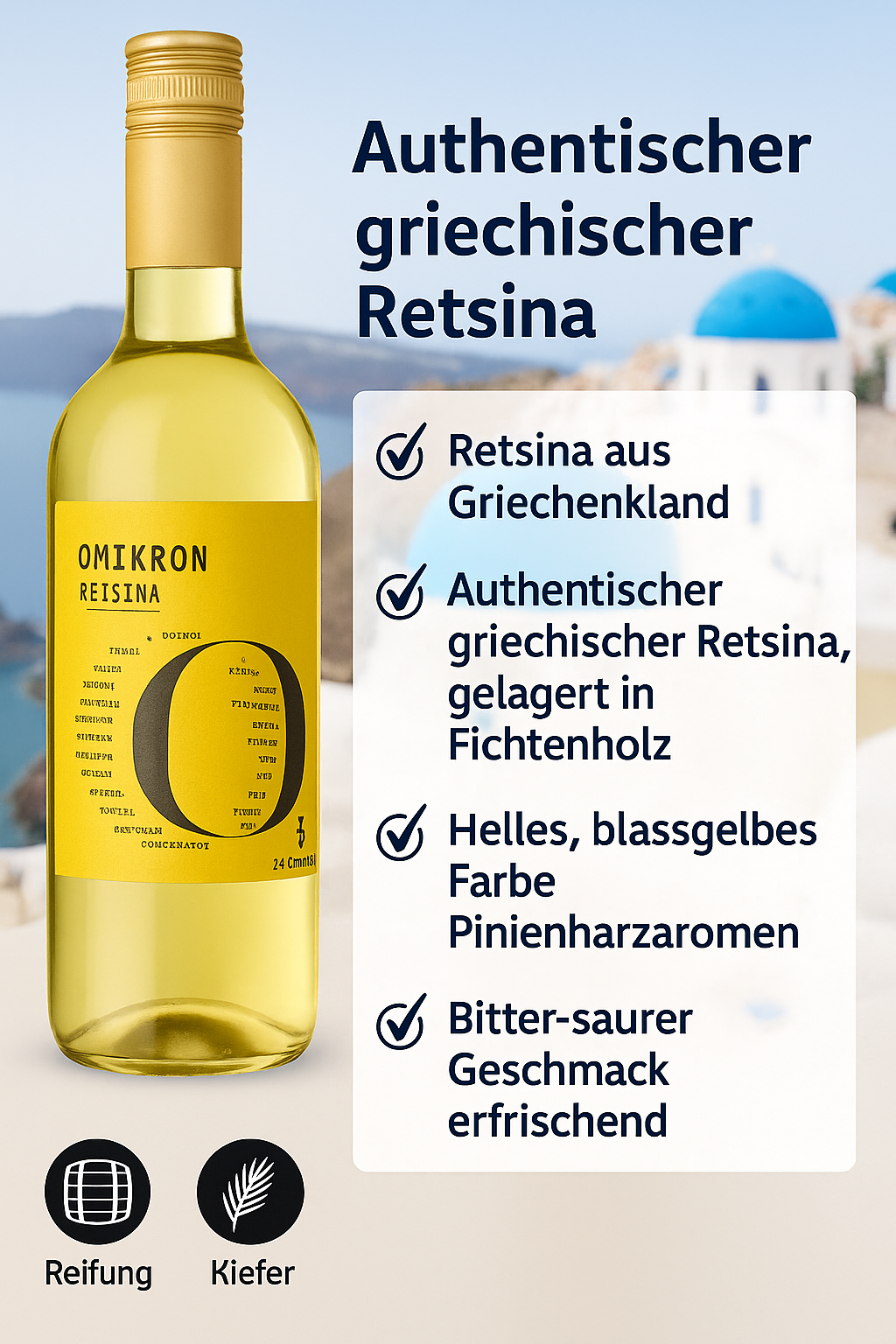 Retsina Omikron Weisswein geharzt 750ml