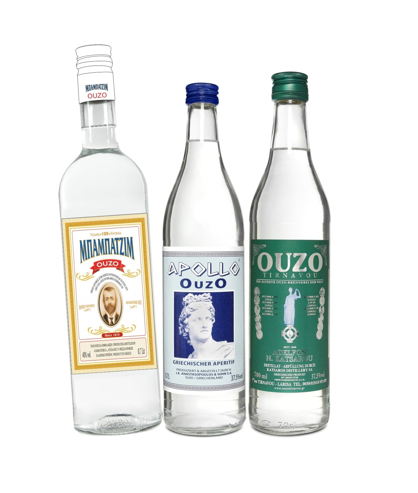 OREA Probierset griechische Ouzo 3x700ml