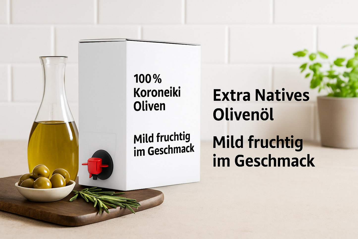 Asterius griechisches Bio Olivenöl extra nativ - Nachhaltige Bag in Box (3 Liter)