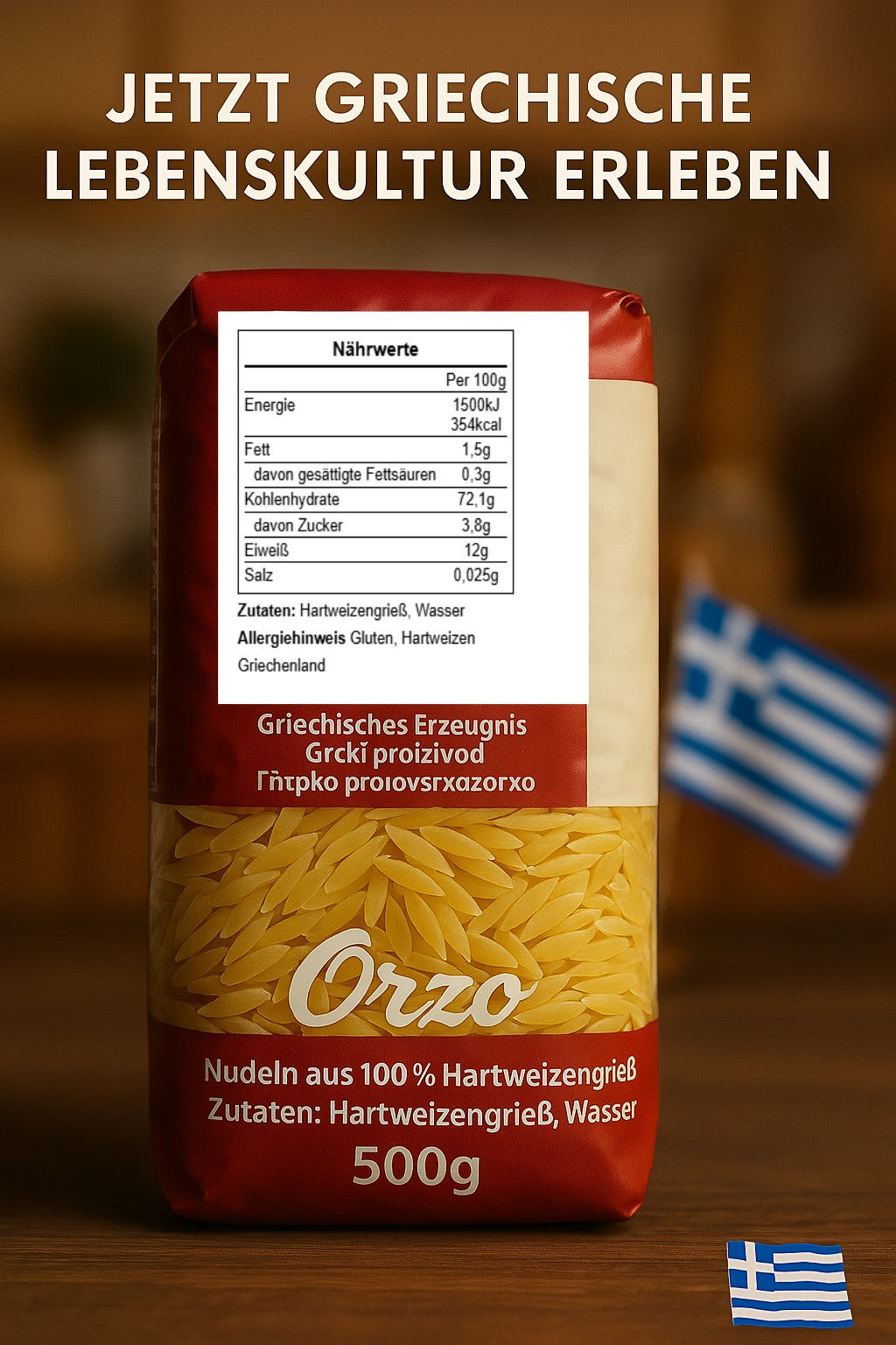 Stella Orzo - Kritharaki griechische Reisnudeln - 500g