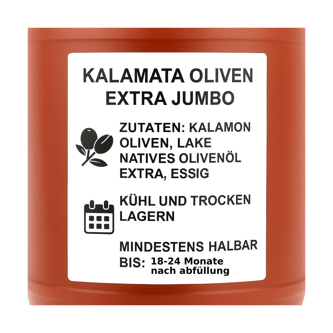 Kalamata Oliven 3 kg – OREA Feinkost | Griechische Premium-Oliven