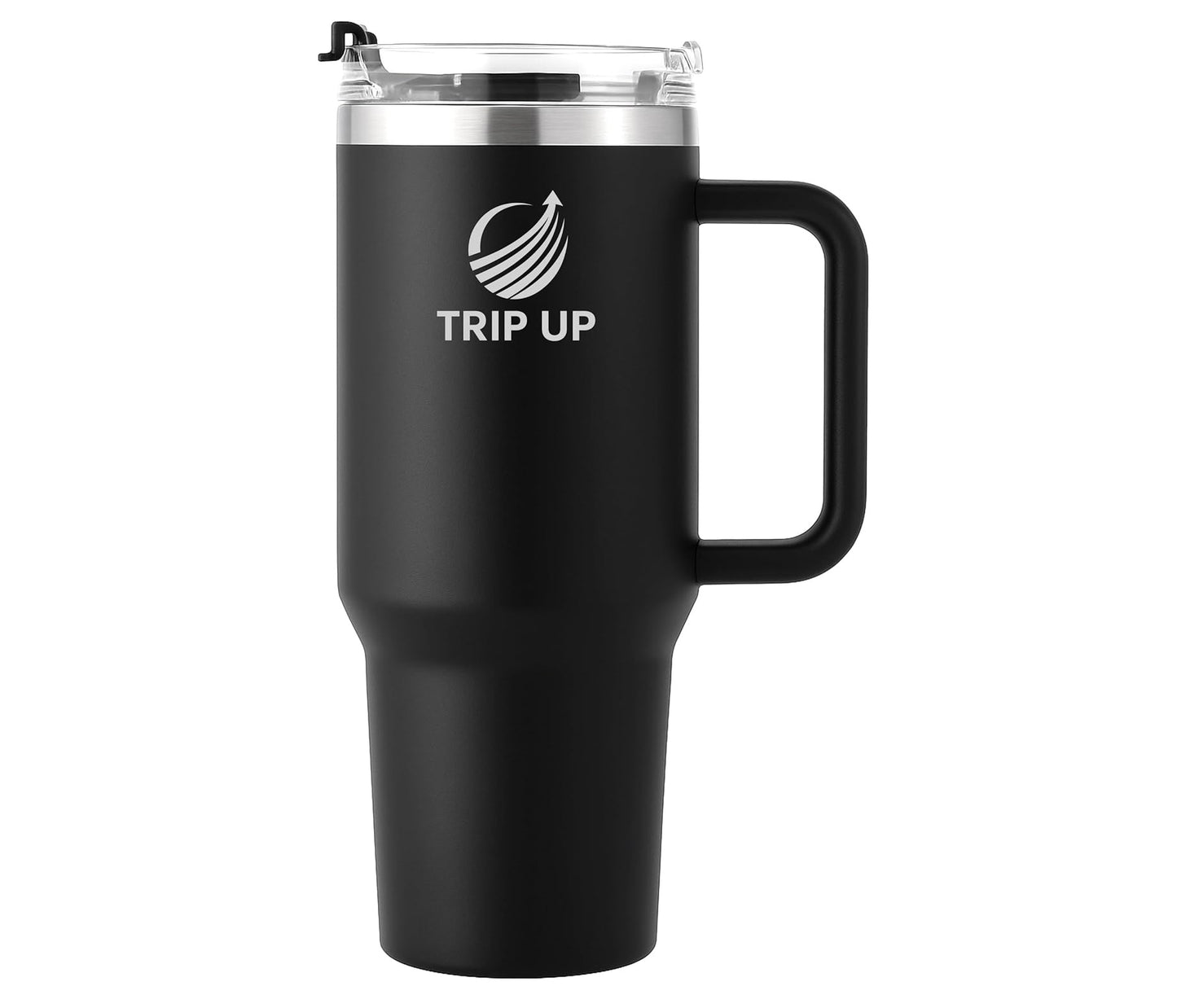 Trip Up Thermobecher Edelstahl, BPA-frei, Spülmaschinenfest, Auslaufsicher 40oz (Jet Black)