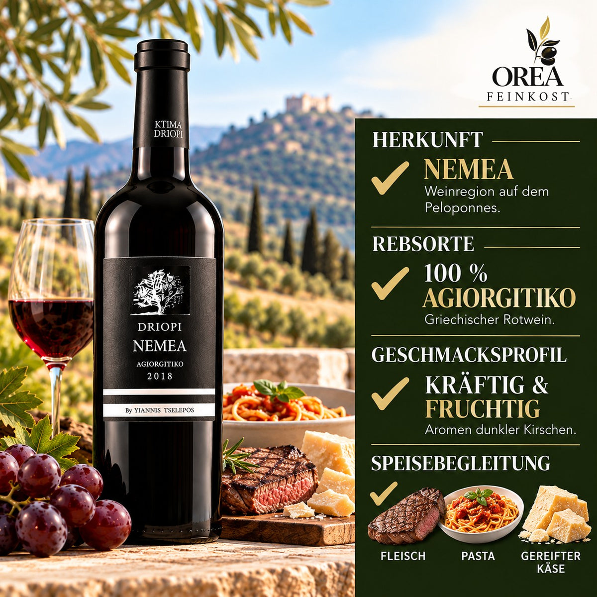 Tselepos Nemea Driopi Rotwein