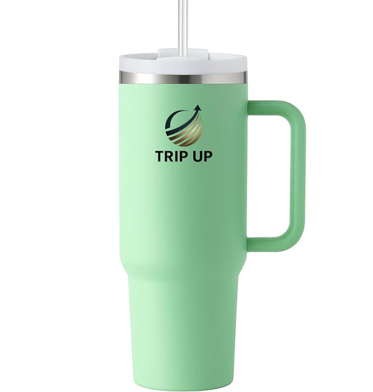 Trip Up Thermobecher Edelstahl, BPA-frei, Spülmaschinenfest, Auslaufsicher 40oz (Zeta Green)