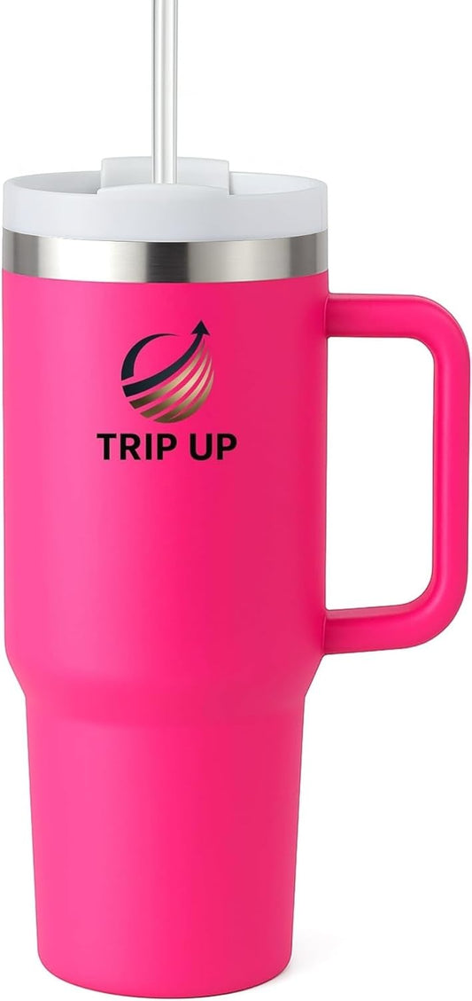 Trip Up Thermobecher Edelstahl, BPA-frei, Spülmaschinenfest, Auslaufsicher 40oz (Nova Pink)