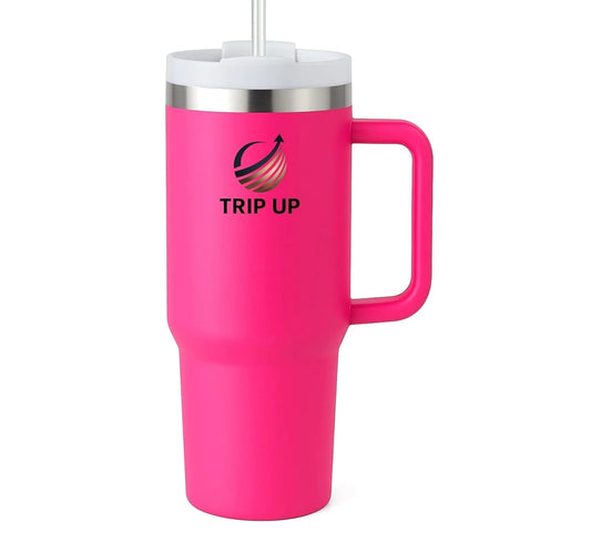 Trip Up Thermobecher Edelstahl, BPA-frei, Spülmaschinenfest, Auslaufsicher 40oz (Nova Pink)