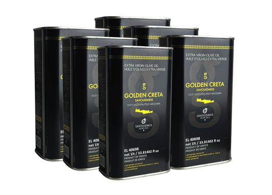 Special Aktion - Golden Creta, natives Olivenöl extra aus Kreta 6x1 Liter Kanister - Limitierte Vorbestellung 2-3 Wochen Versandzeit