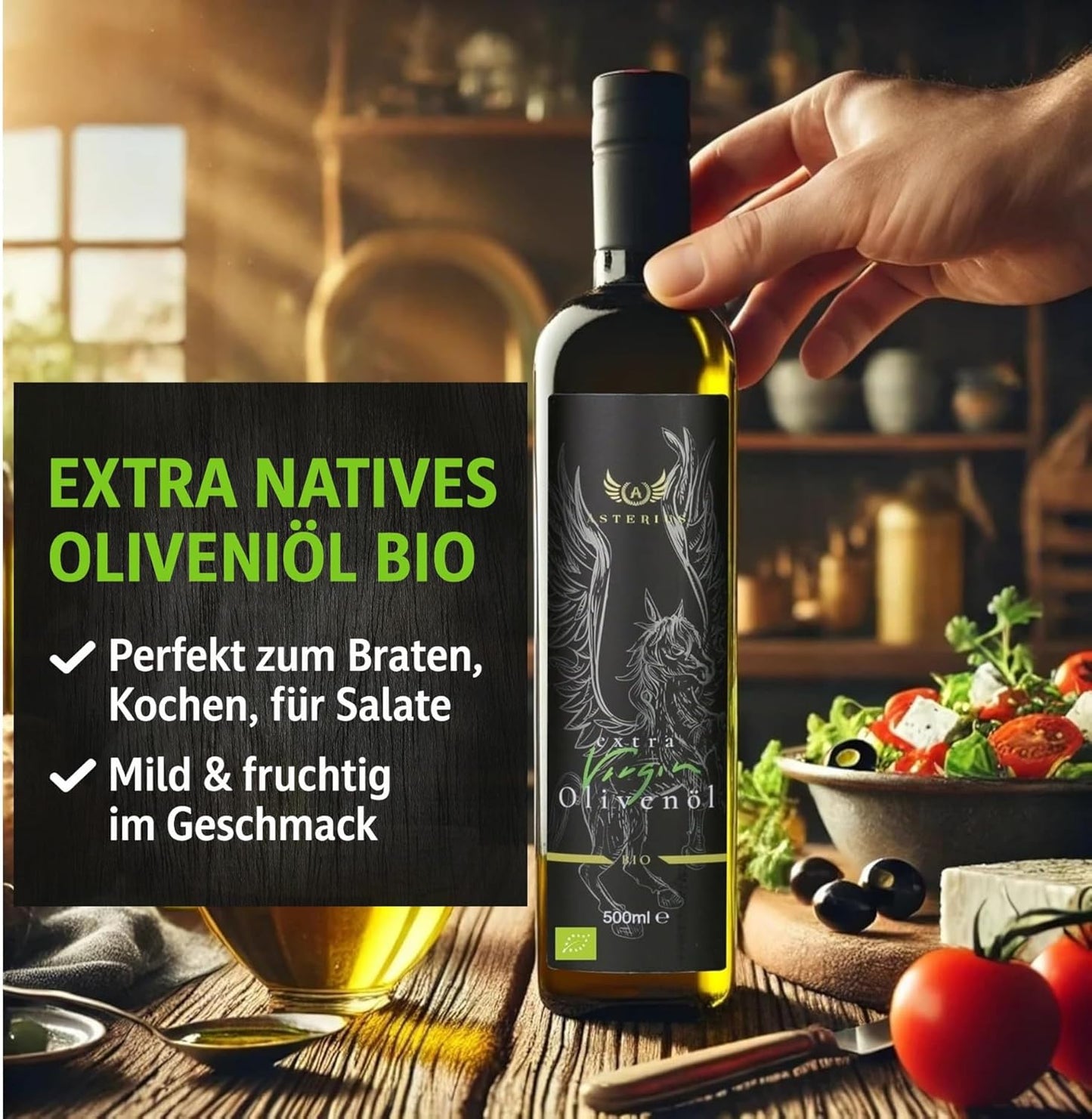 Asterius griechsiches Bio Olivenöl extra nativ - 2x500ml