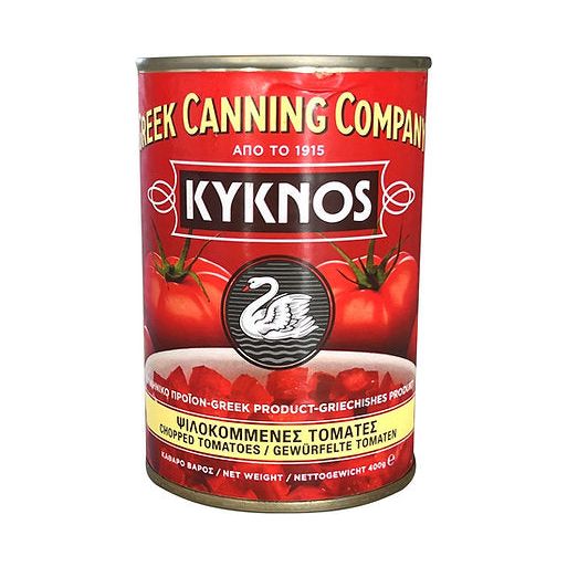 KYKNOS - Tomatestücke, gewürfelt - aus Griechenland 400g MHD 12/23