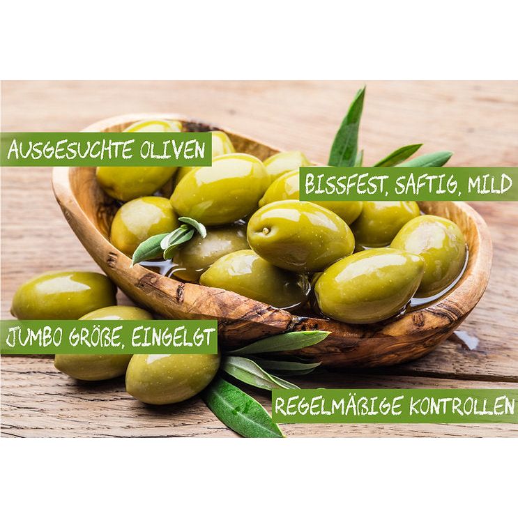 Lamda Estate - grüne griechische Oliven 3x250g (750g)