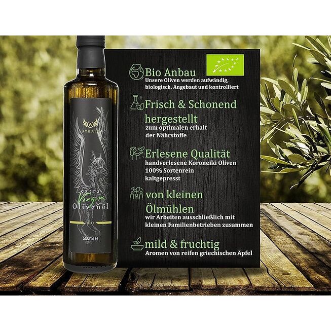 Asterius griechsiches Bio Olivenöl extra nativ - 2x500ml Mein Shop 