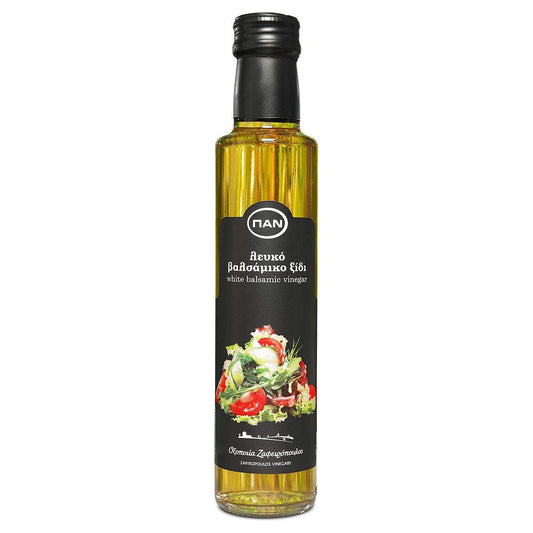 PAN Weißer Balsamico Essig 250ml – Mild & fruchtig, ohne Zuckerzusatz – Ideal für Salate, Fisch & Saucen