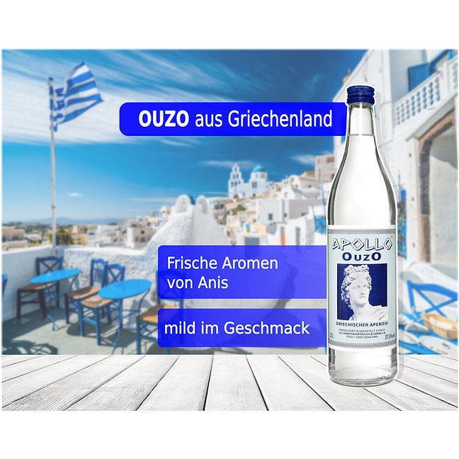 Ouzo Apollo  - griechischer Original OUZO -  700ml