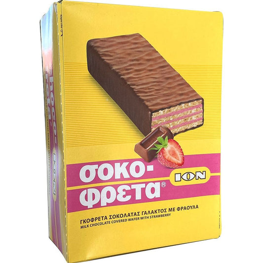Sokofreta - Schokowaffel Erdbeer ION 20x38g MHD ende Februar