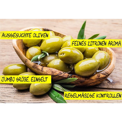 Lamda Estate - grüne griechische Oliven Zitrone - Oregano 3x250g (750g)