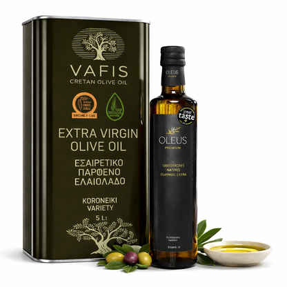 Olivenöl Extra Nativ Premium – Koroneiki Oliven aus Griechenland – 5L Kanister Kreta + 500ml Bundle