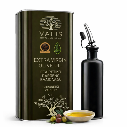 5L Koroneiki Olivenöl aus Kreta – Ernte 2025/26 + Premium Flasche inkl. Ausgießer. - Versand ab 5. März