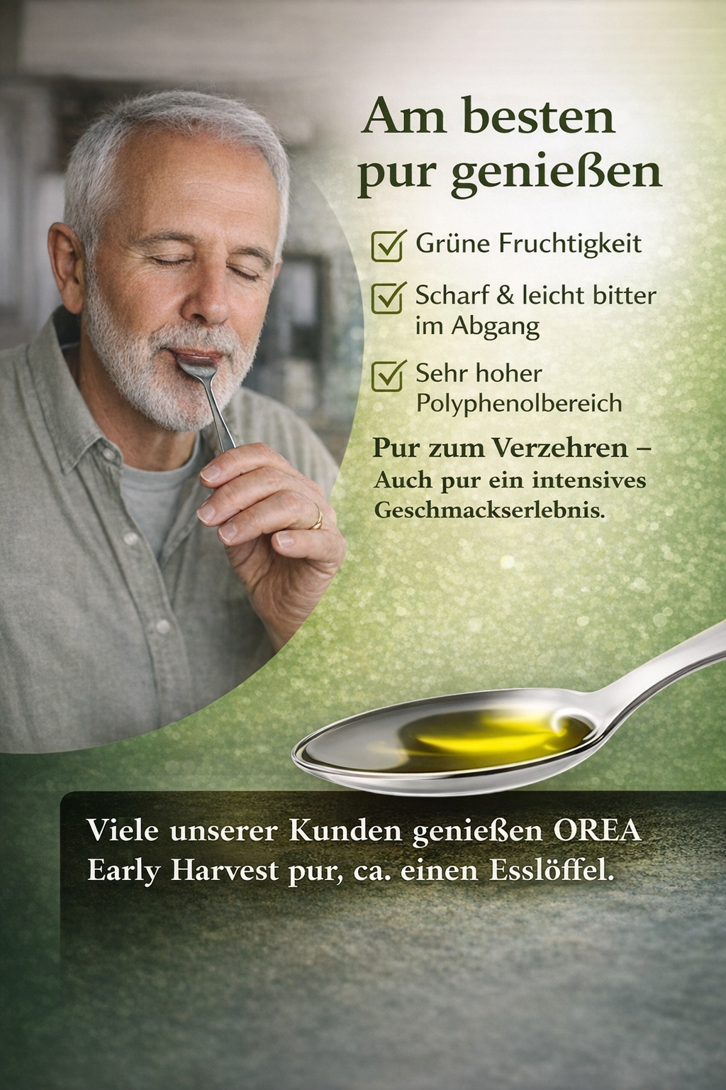 OREA Early Harvest Natives Olivenöl Extra – polyphenolreich, intensiver Geschmack, Olivenöl zum Verzehr, ohne Künstliche Zusätze – 500 ml 📦 Versand ab 01.03.26