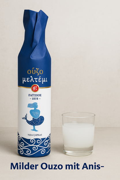 Ouzo Meltemi – Premium Ouzo aus Griechenland mit Anisgeschmack, 700 ml, 40 % vol.