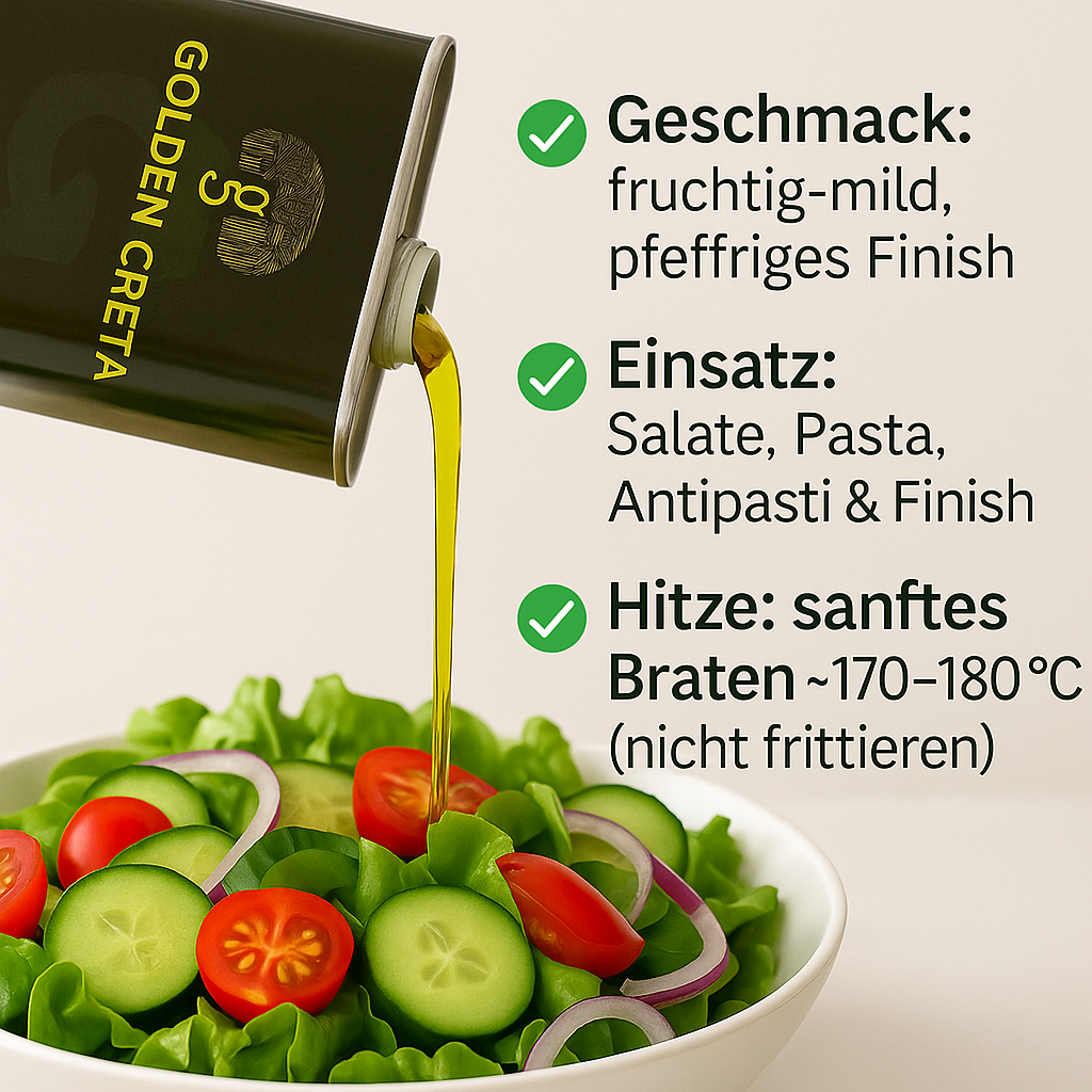 Golden Creta, natives Olivenöl extra aus Kreta 12x1 Liter Kanister - frische Ernte