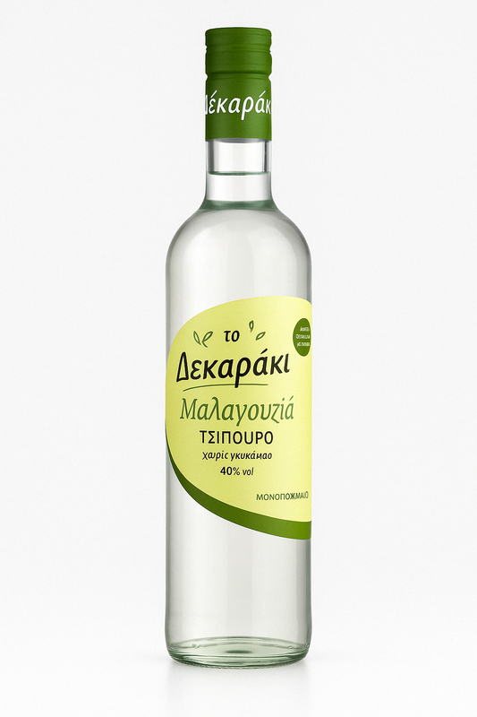 Dekaraki Tsipouro Malagousia – Reiner griechischer Genuss ohne Anis | 700 ml Premium-Tsipouro