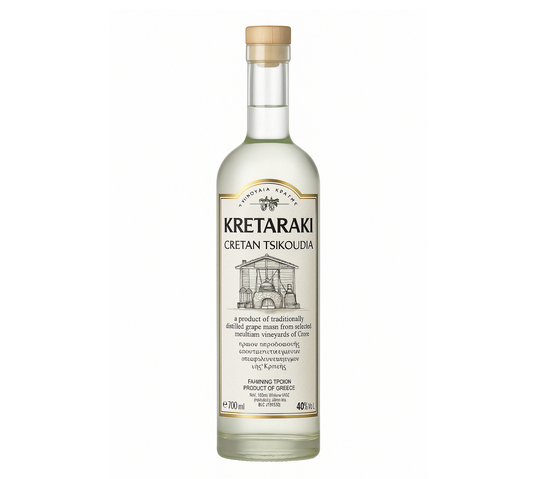 Tsikoudia Kreta Raki (Tsipouro) - Kretaraki ohne Anis 700ml mit