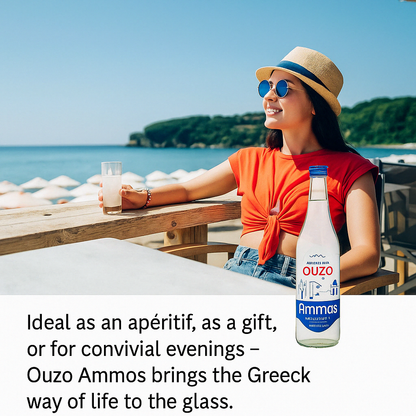 Ouzo Ammos mit Anis, griechischer Uzo Gatsios 700ml
