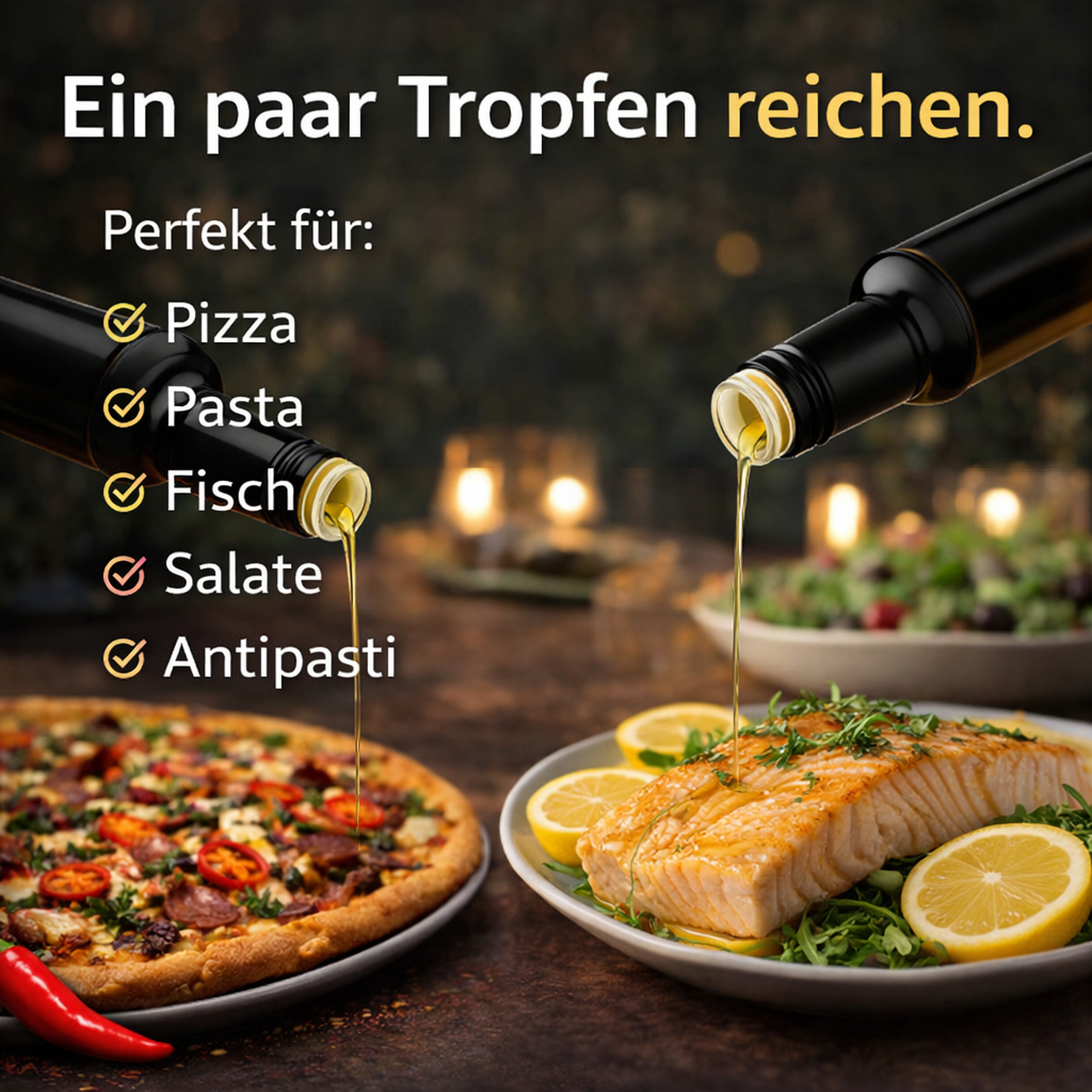 Würzöl Olivenöl Duo aus Kreta – Chili & Zitrone (2×500ml) Black Lion kaltgepresst – ohne künstliche Zusätze