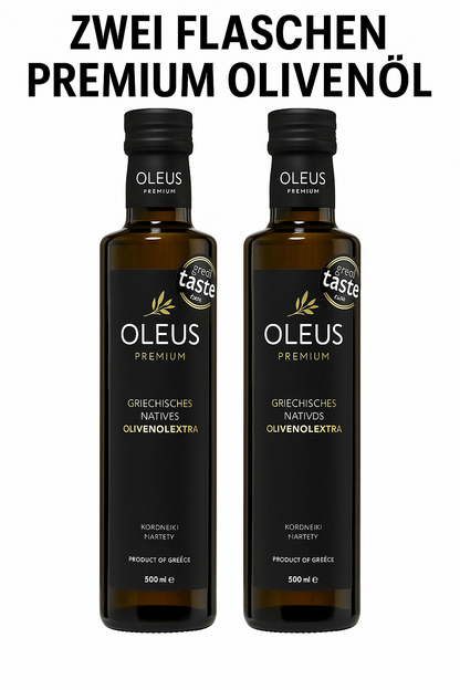 Oleus griechisches Olivenöl extra nativ - AWARD 1 Liter (2x500ml)