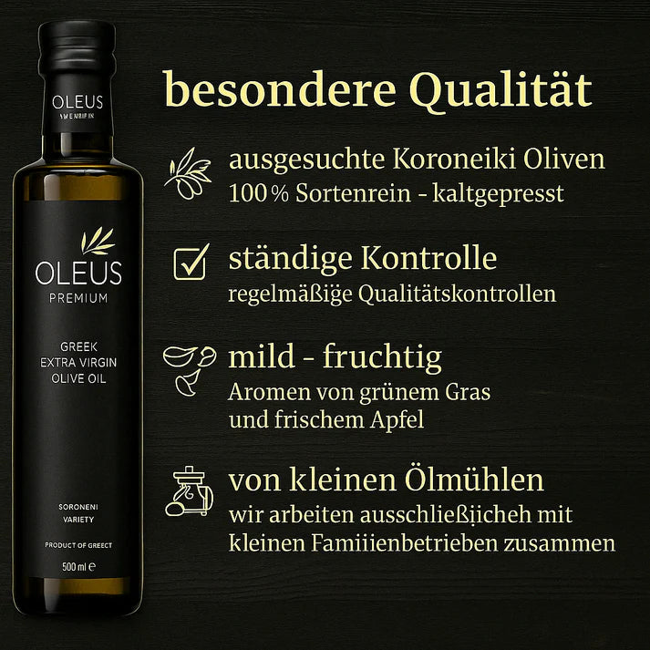 Oleus Griechisches Olivenöl 500ml Geschenk Box