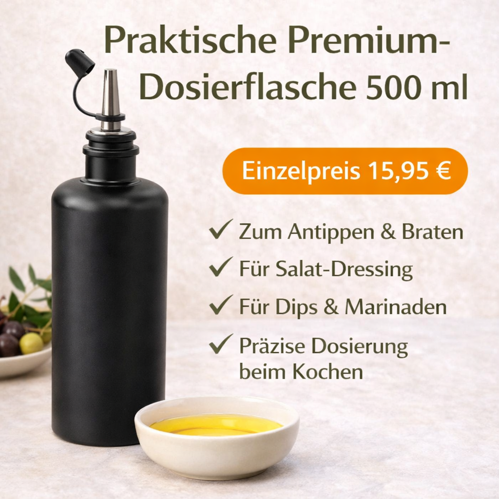5L Extra Natives Olivenöl aus Kreta (Ernte 2025/26) inkl. Premium Dosierflasche, Edelstahl-Ausgießer & Balsamico