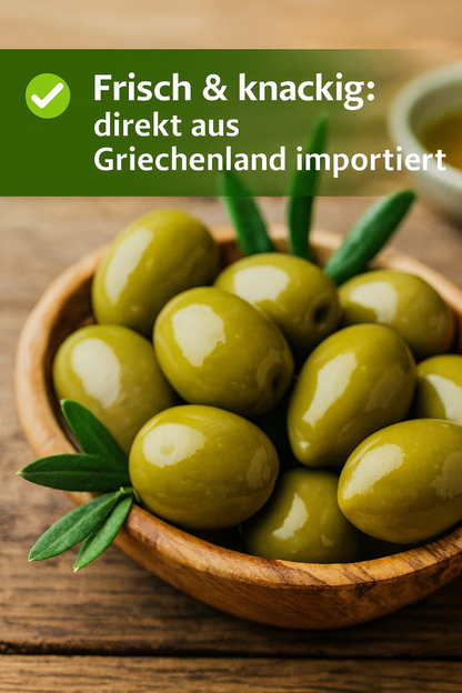 Lamda Estate - grüne Oliven mit Oregano 250g