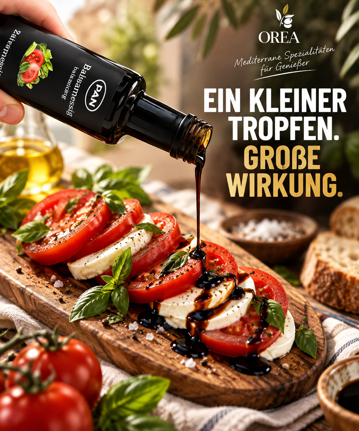 Aceto Balsamico Essig Dunkel 250 ml – Premium Qualität, Ohne Zuckerzusatz