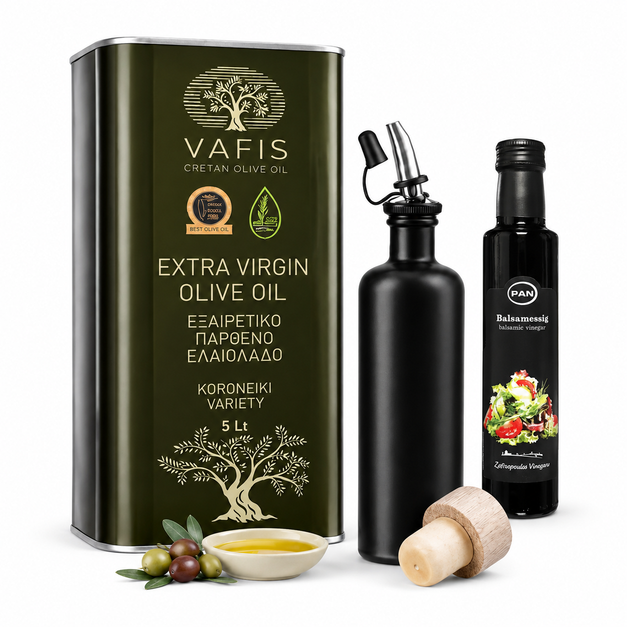 OREA Auswahl – 5L Extra Natives Olivenöl aus Kreta + Premium-Dosierflasche & Balsamico | Ernte 2025/26
