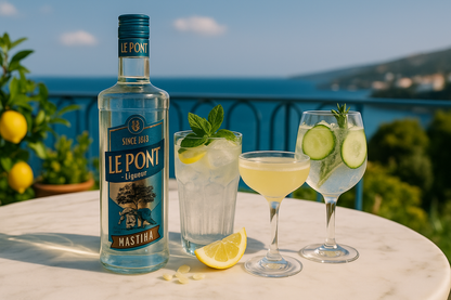 Le Pont Griechischer Mastiha Likör – Original Chios Spirituose (2x 700ml) für Cocktails & Aperitifs