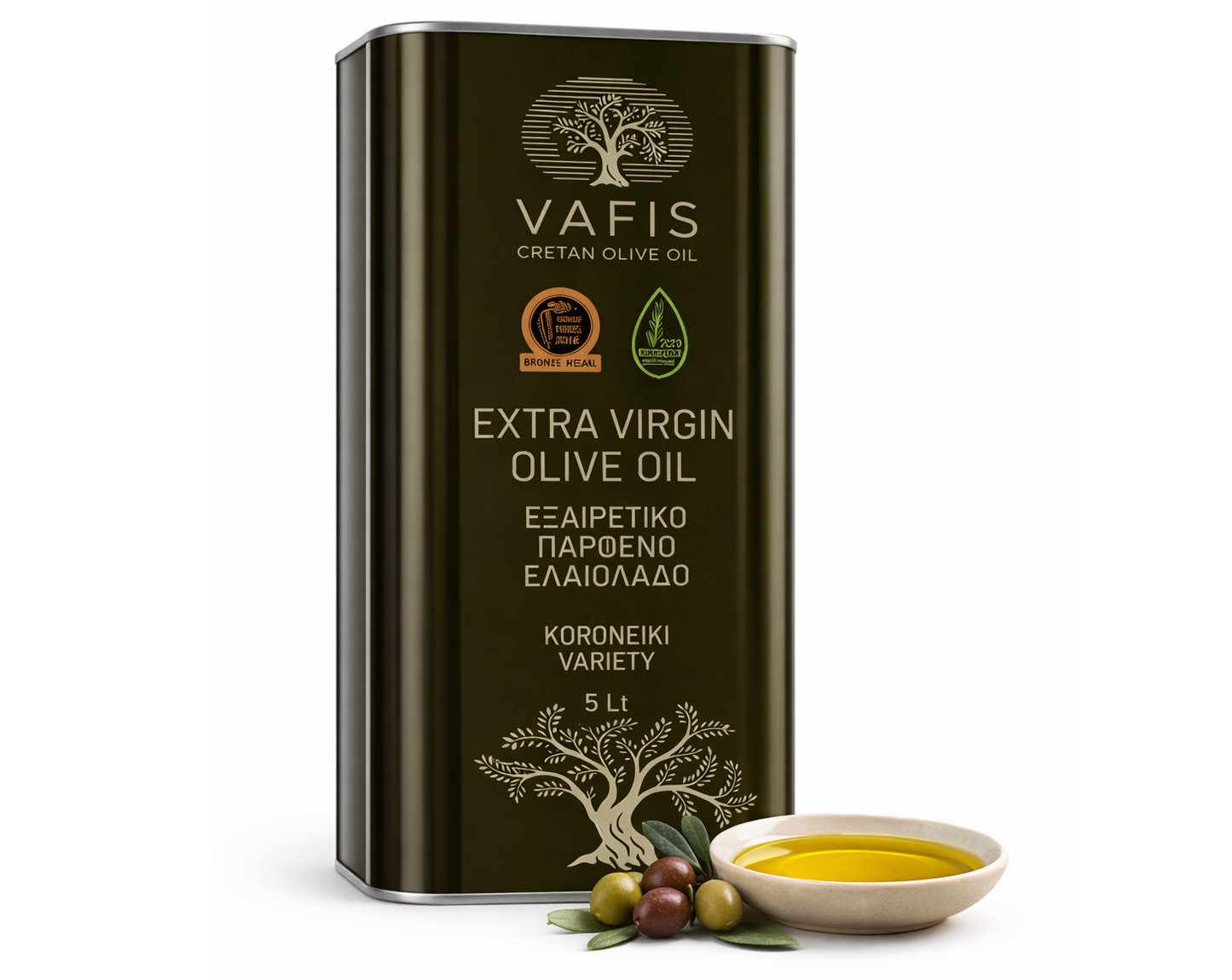 VAFIS Olivenöl 5L – 100 % Koroneiki aus Kreta – Frische Ernte - extra nativ griechisches Olivenöl