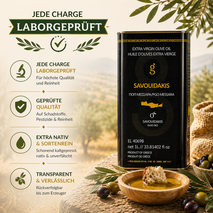 Golden Creta, natives Olivenöl extra aus Kreta 1 Liter Kanister, frische Ernte