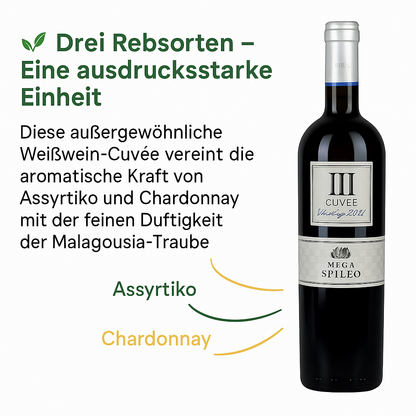 Mega Spileo griechischer Weisswein "Malagouzia" Cuveè 750ml