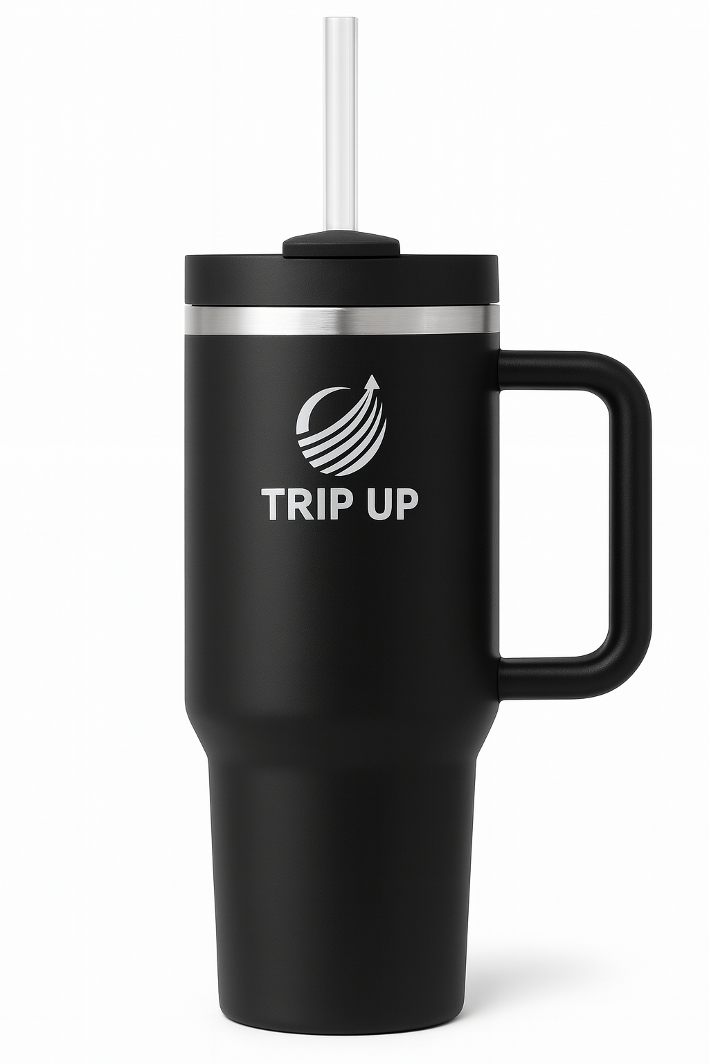 Trip Up Thermobecher Edelstahl, BPA-frei, Spülmaschinenfest, Auslaufsicher 40oz (Jet Black)