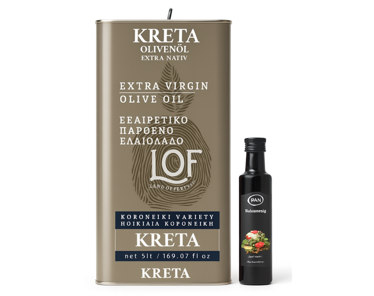 Kreta LOF Olivenöl 5L extra nativ im Kanister + GRATIS Balsamico Essig (250 ml)
